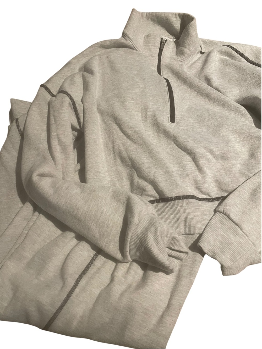 Sincerely Jules sz med Half-Zip Pullover Sweatshirt - Light Heather Gray + pants